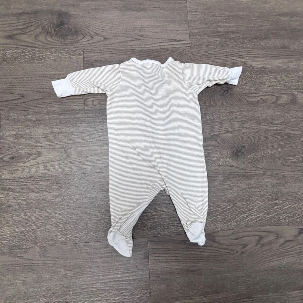 Newborn Burt's Bees Babyx1, Gerberx3 Footies Set w Elbow Patches & Graphics - Picture 6 of 11